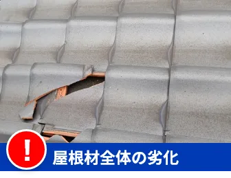 屋根材全体の劣化